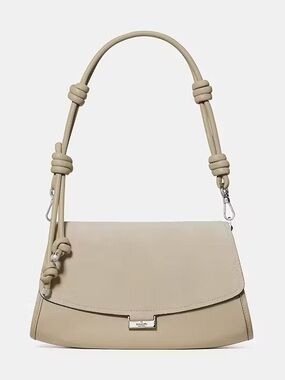 ♠️Kate Spade New York Ali Suede Flap Shoulder Bag, Light Sand NWT